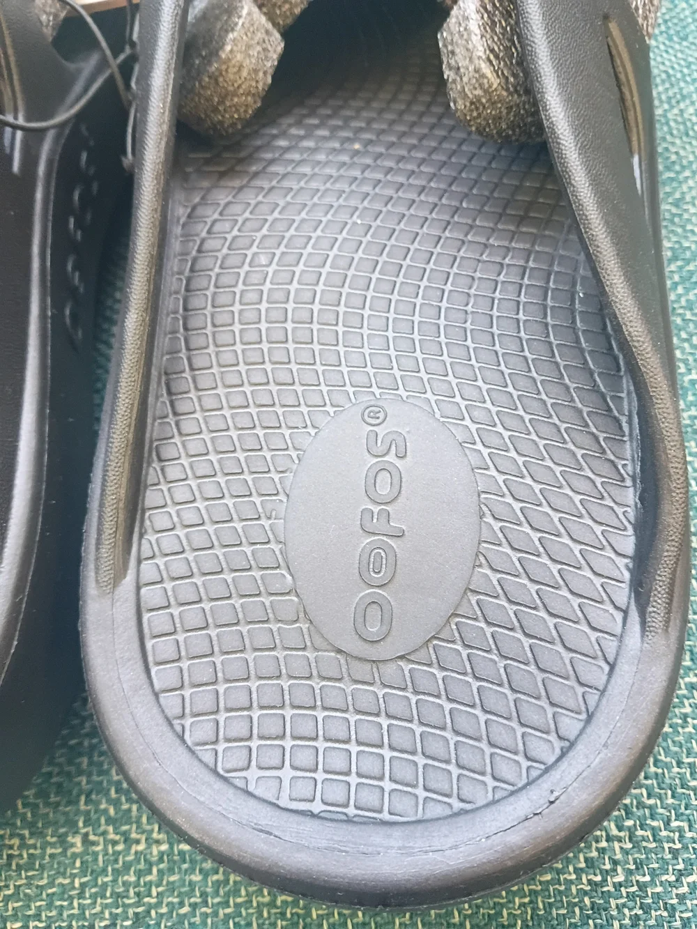 OOFOS OOahh Recovery Slide Sandals Black Unisex M5/W7 EU 38 New with Tags